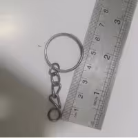 جاکلیدی،حلقه وزنجیر فلزی با رابط گرد بسته ی 300عددی(سرکلیدی،جاسویچی