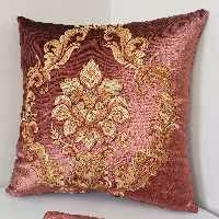 کوسن تک گل گلدوزی شده مناسب مبل کلاسیک سایز40*40