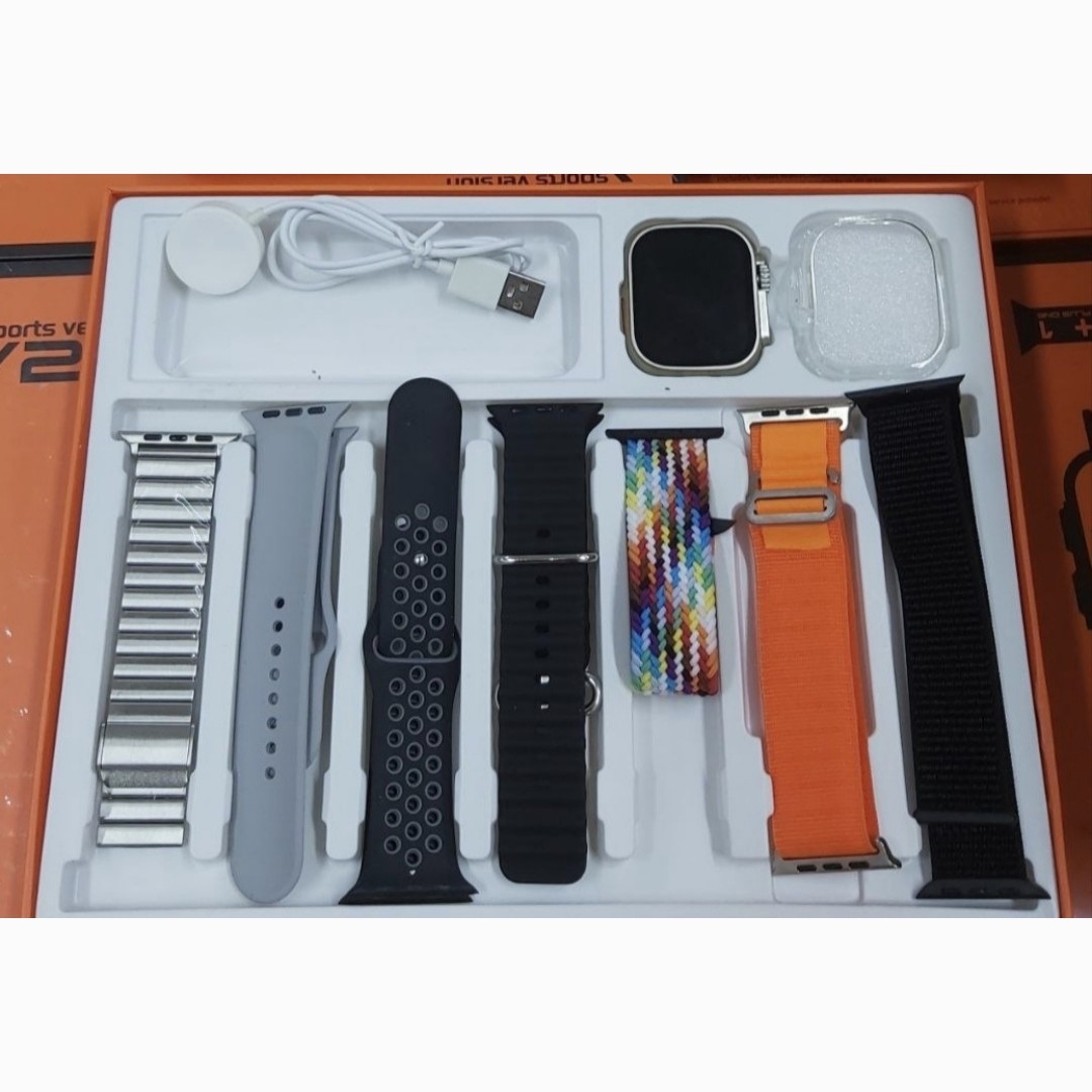 ساعت هوشمند اورجینال الترا مدل Y 20  با 7 بند (1بند فلزی) و قاب مخصوص ساعت