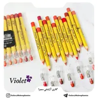  رژ لب مدادی تراش دار ویولت Violet بسته 12 عددی 