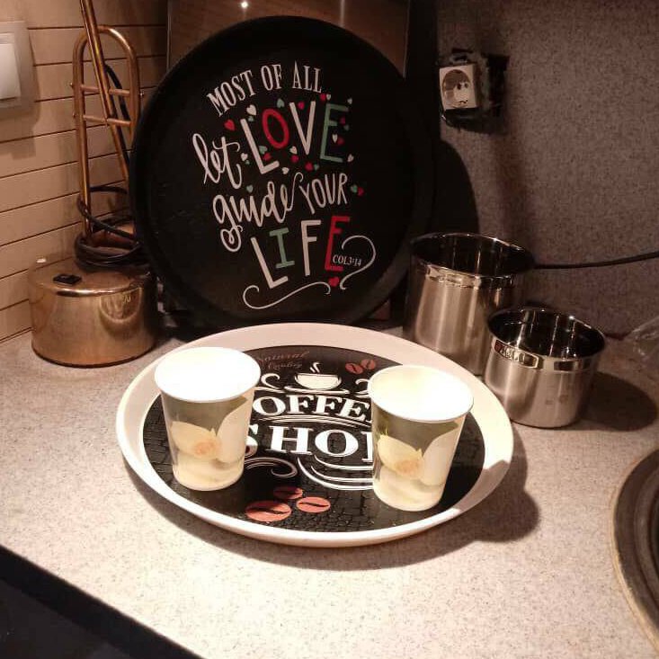 سینی های گرد طرح کافی شاپی رایکا