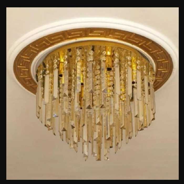 لوستر  8 شعله مدل سقفی کد 5046 - لوستر اویز دار - لوستر فلزی