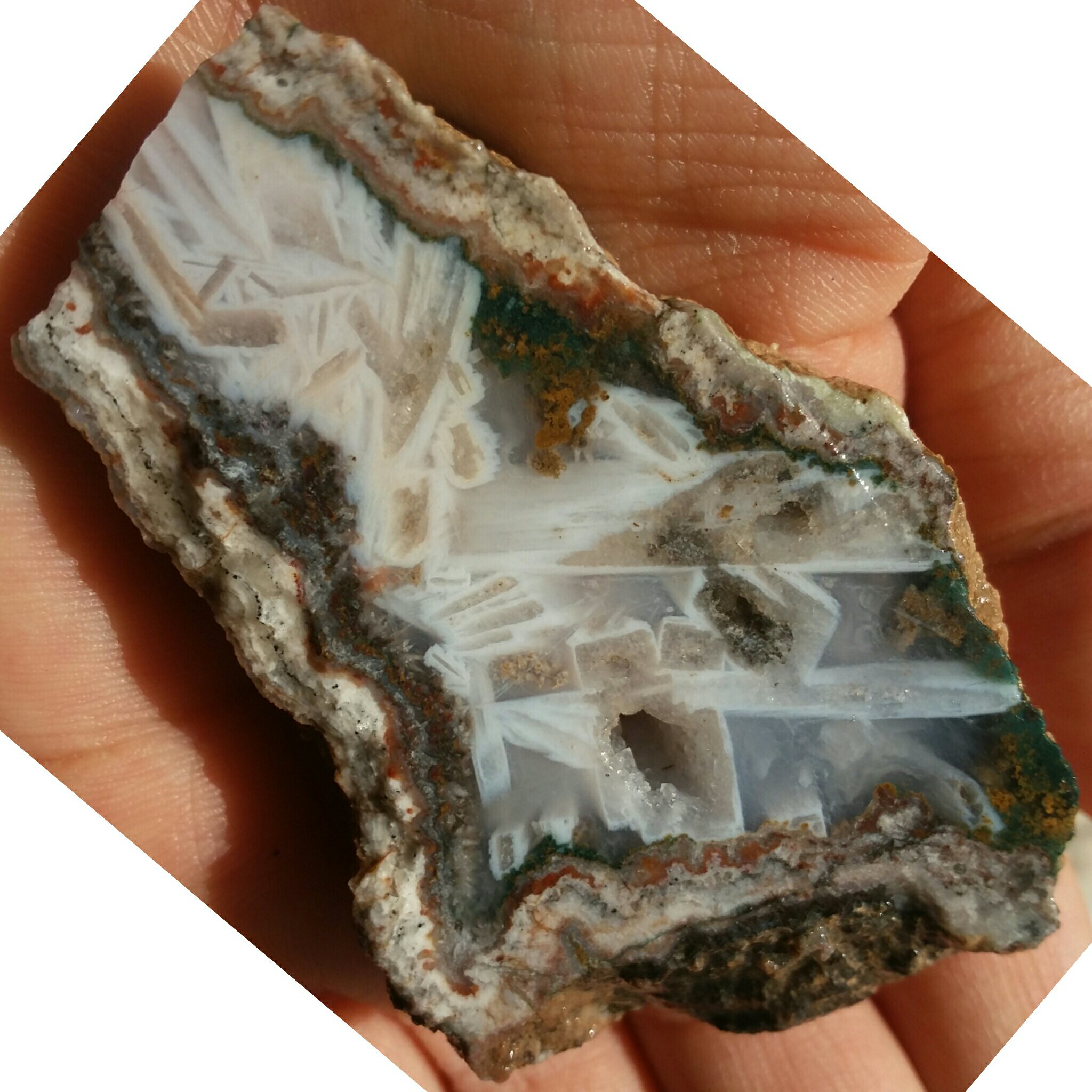 اسلایس سنگ راف عقیق سلیمانی منظره رتایل دار دو طرفه خاااص 100در100 طبیعی محشر