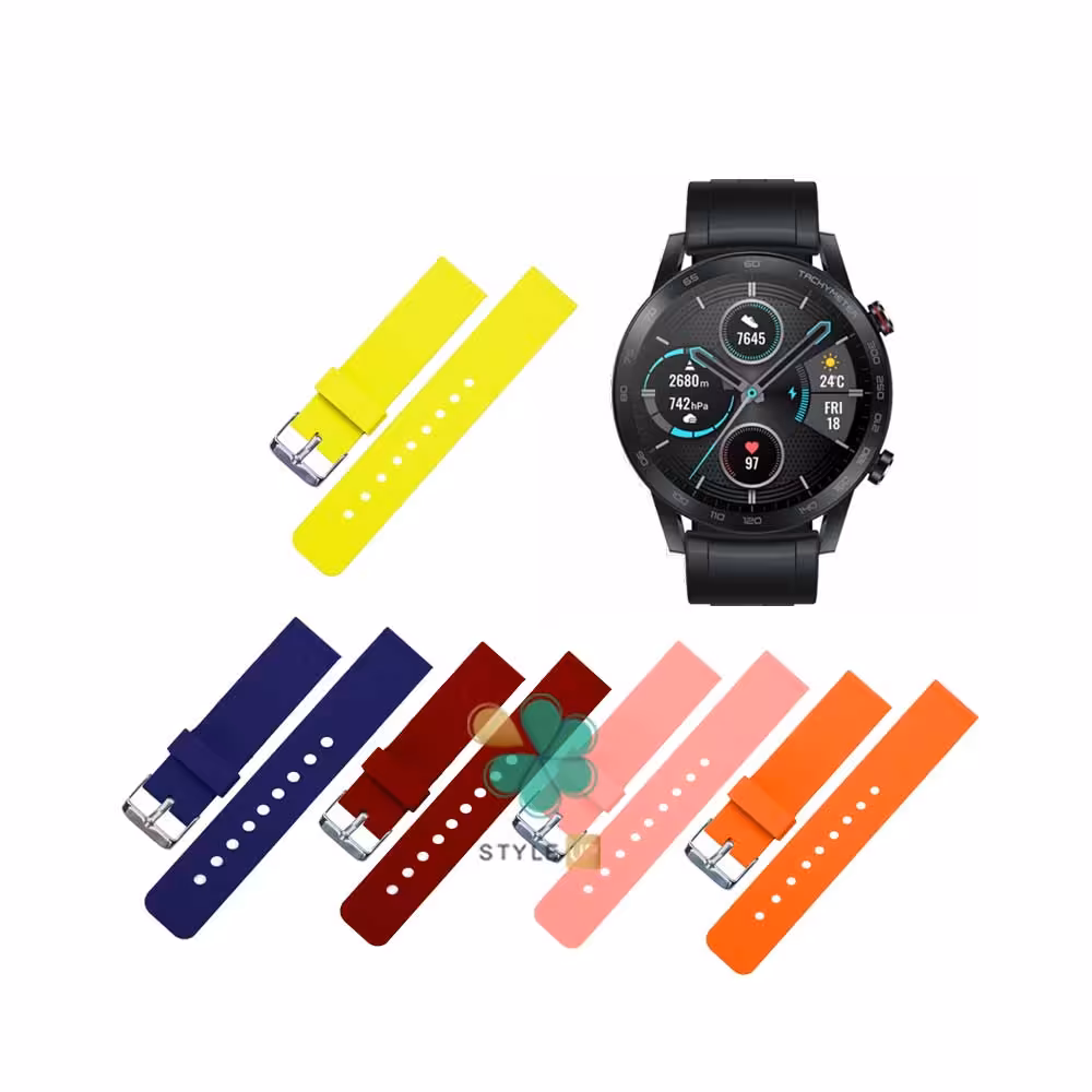 بند سیلیکونی Rubber مناسب ساعت هواوی Honor MagicWatch 2 46mm