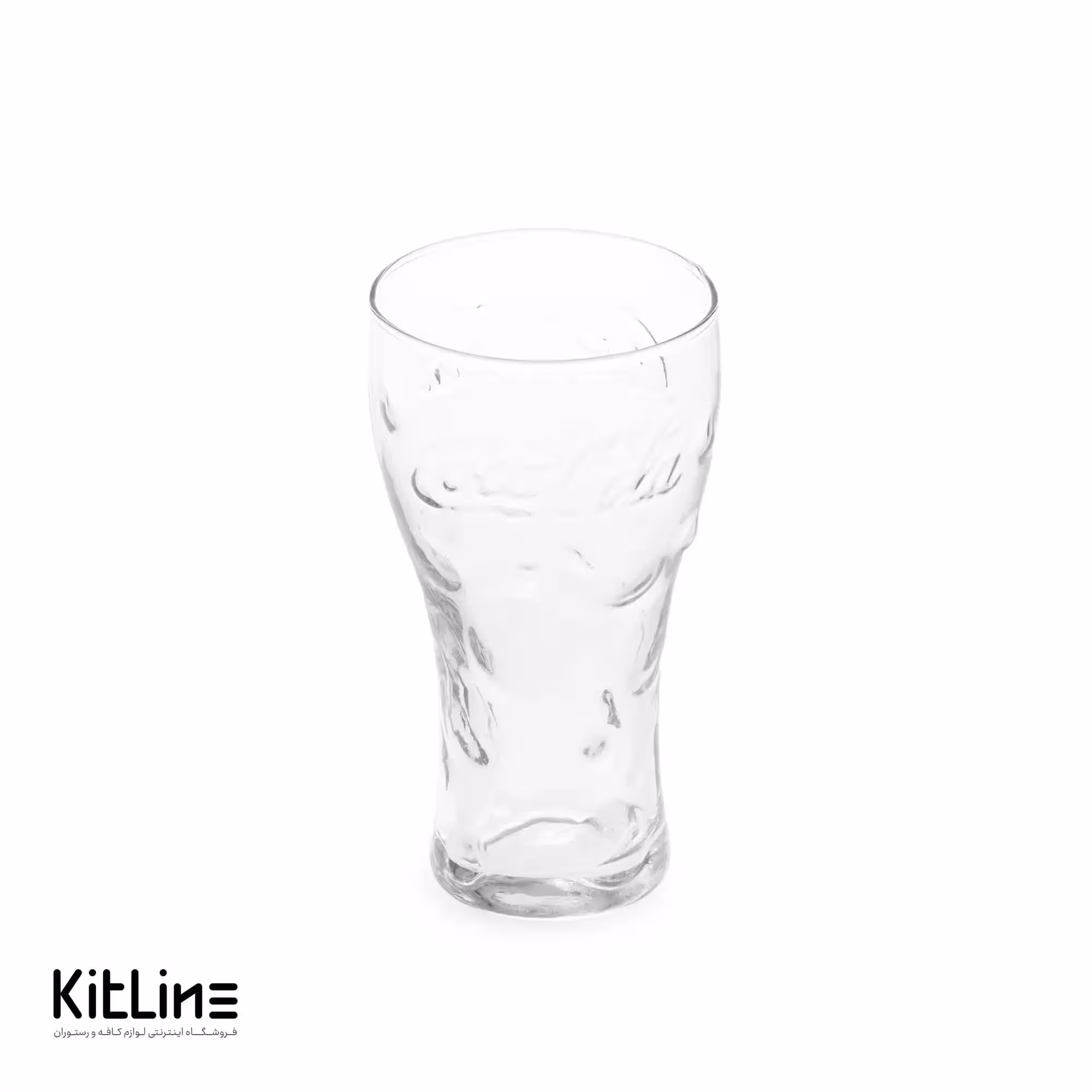 لیوان شیشه ای 340 میلی‌لیتری بلور کاوه طرح کوکاکولا (ست 6 عددی)
