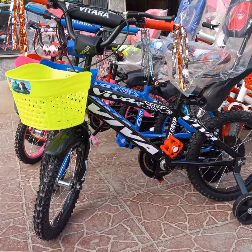 دوچرخه سایز 16 طرح‌ ویوا همراه با تکیه گاه قمقمه سبد 