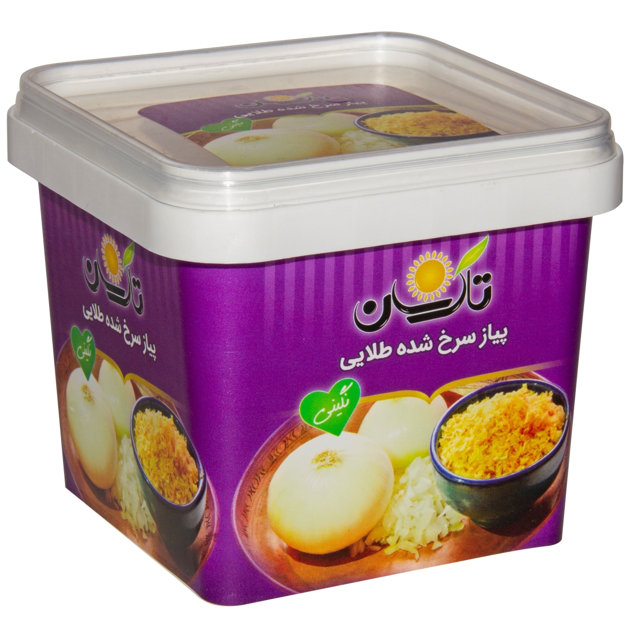 پیاز داغ تاکسان نگینی حجم 150 گرمی چربی کاهش یافته