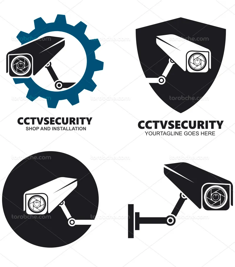 وکتور لوگوی دوربین مدار بسته | گرافیک با طعم تربچه