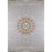 فرش ماشینی افرند طرح پتینه 500 شانه کد 6619 (چهار متری)