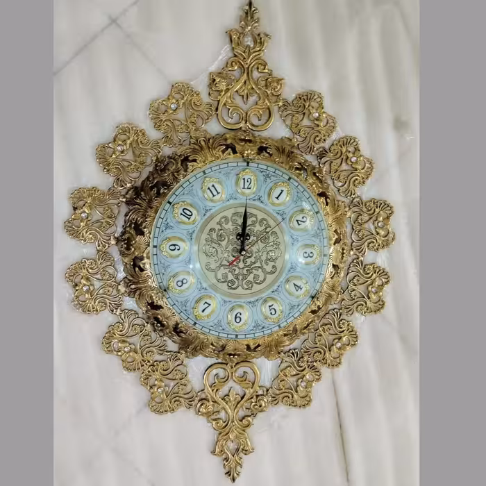 ساعت برنز سنگین وزن 6کیلویی صفحه بزرگ و  طلایی