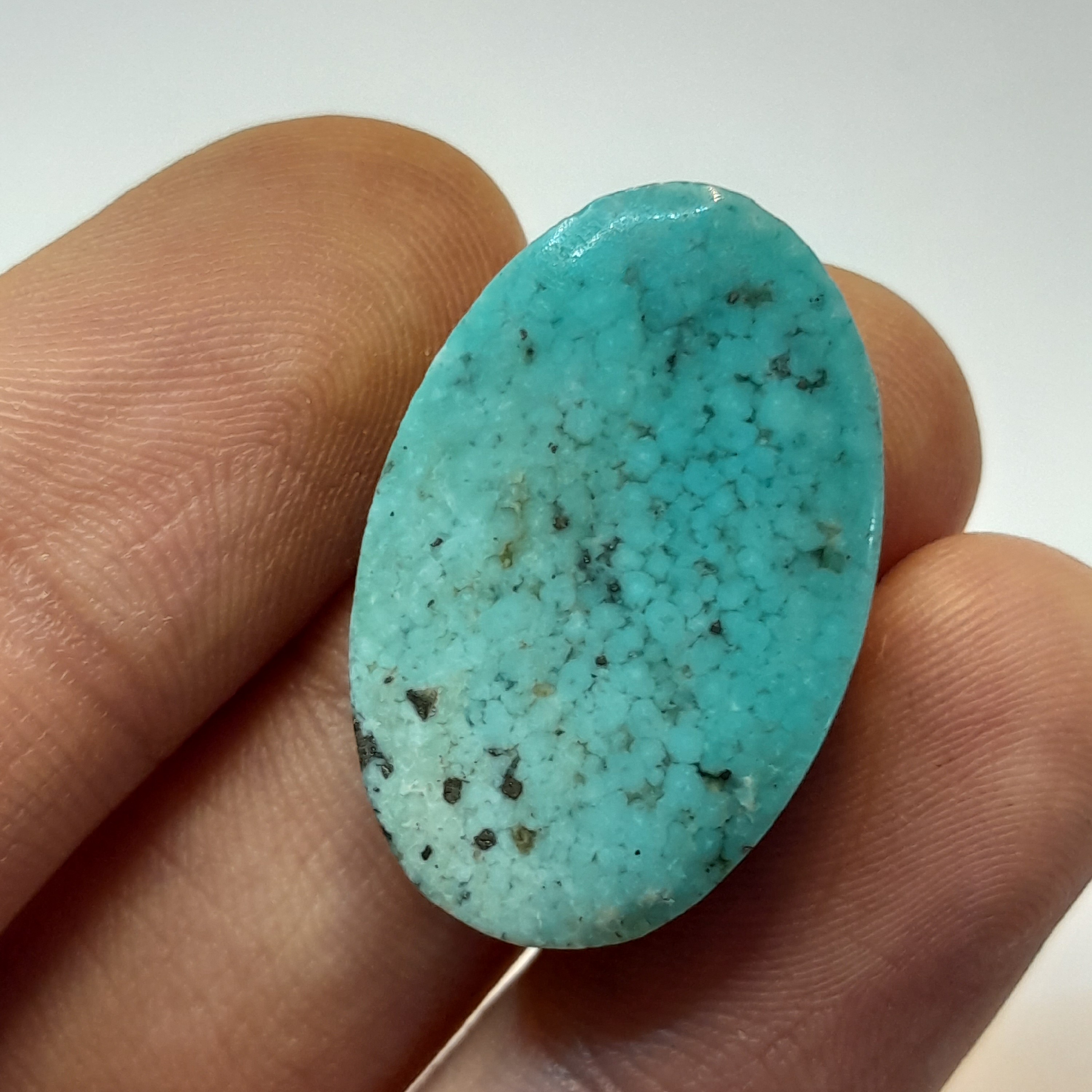 نگین کلکسیونی فیروزه ی مغز  نیشابور  بدون احیا و بازسازی