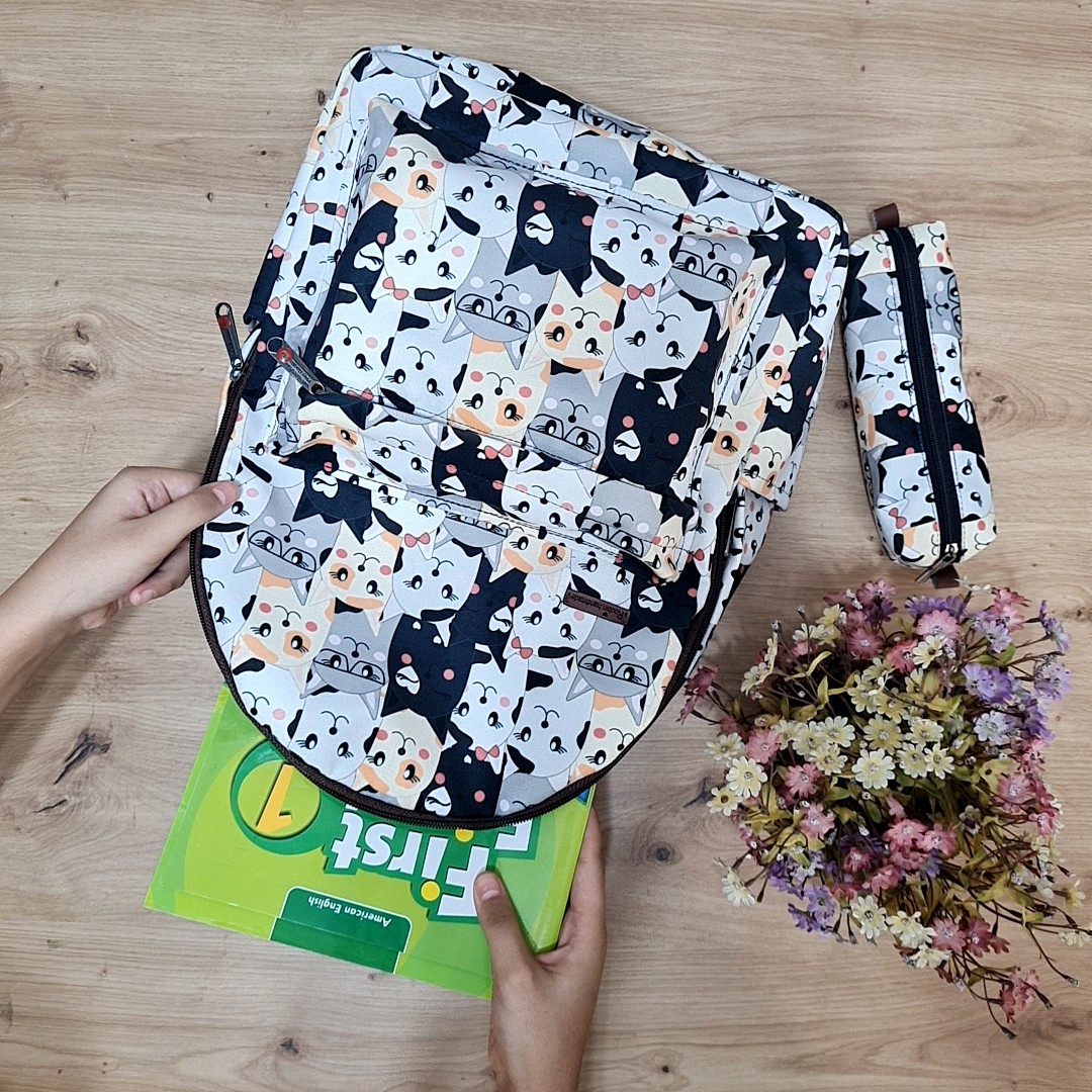 ست کوله و جامدادی گربه 