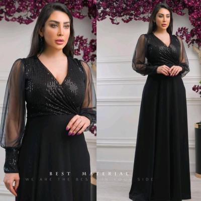 پیراهن شب زنانه غواصی مدل پولکی