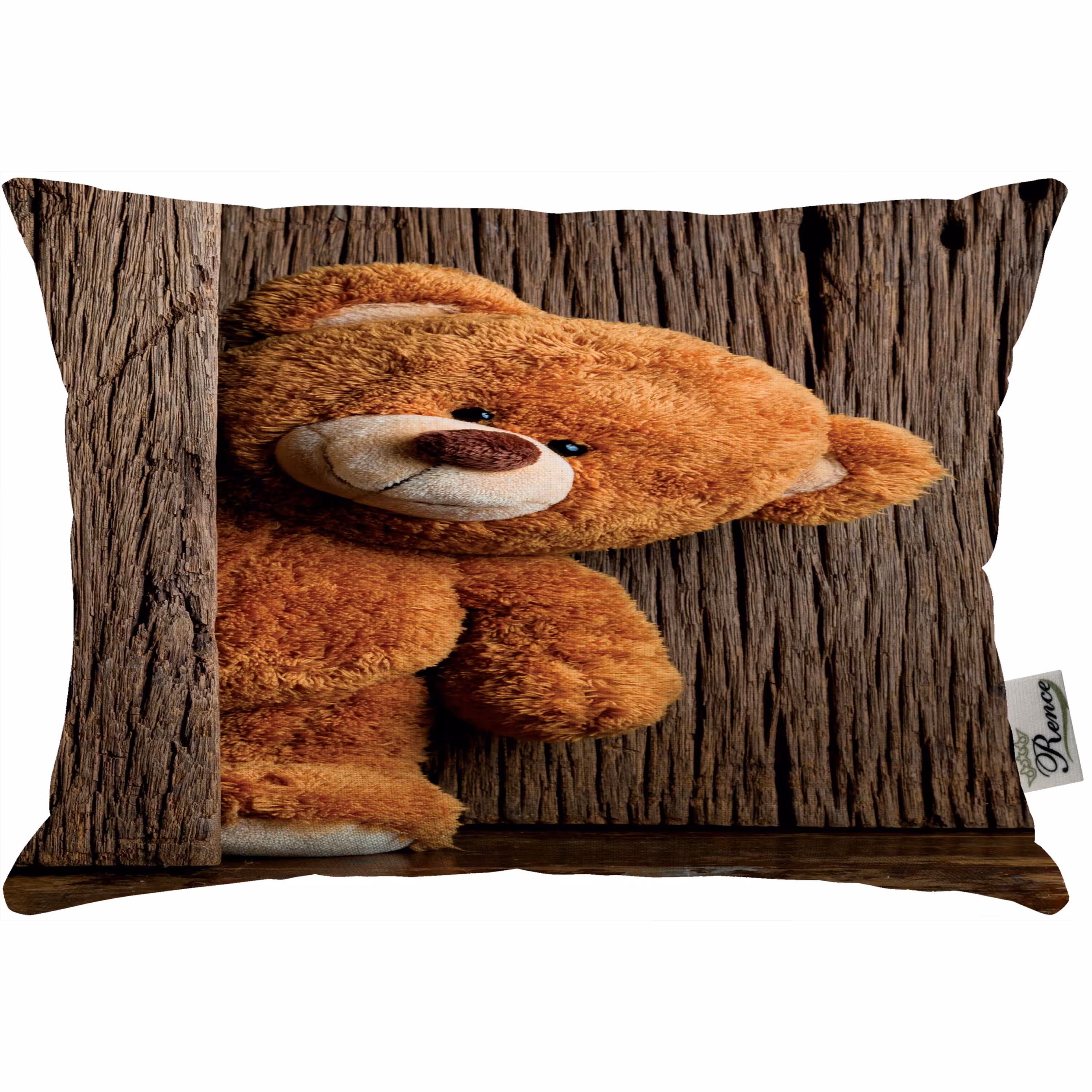 کاور کوسن مبل مخمل طرح خرس سایز 33 در 47 مدل C2-59 شرکت رنس