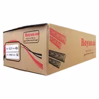 خرید فنر صحافی مارپیچ رویان شماره 12 استیل بسته 200 عددی