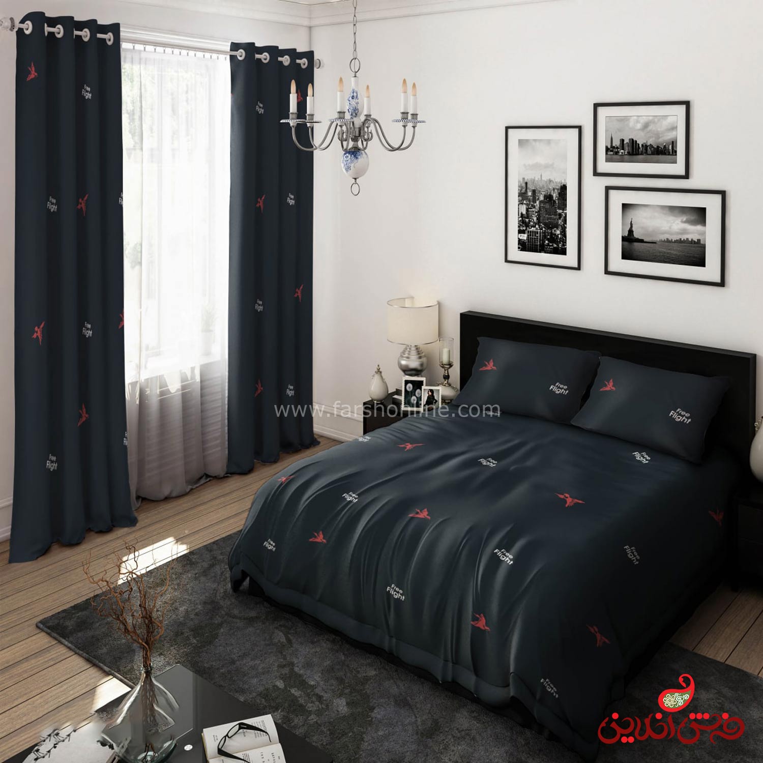 روتختی طرح فانتزی سرمه ای کد 15039