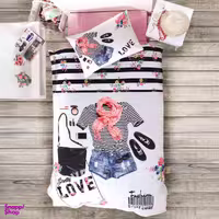 سرویس ملحفه لومانا مدل PRETTY یک نفره 3 تکه