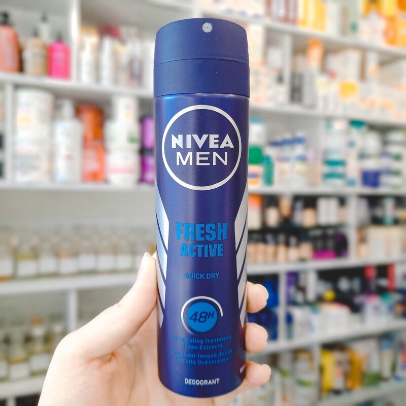 اسپری مردانه ضد تعریق نیوآ مدل فرش اکتیو رایحه خنک ماندگاری 24 ساعته مناسب برای بدن  حجم 150 میلی لیتر