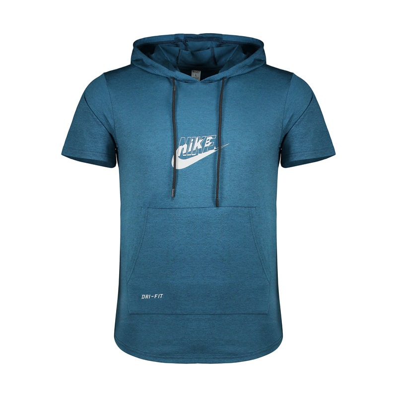 هودی آستین کوتاه ورزشی نایک مدل Dri Fit-N551 آبی تیره