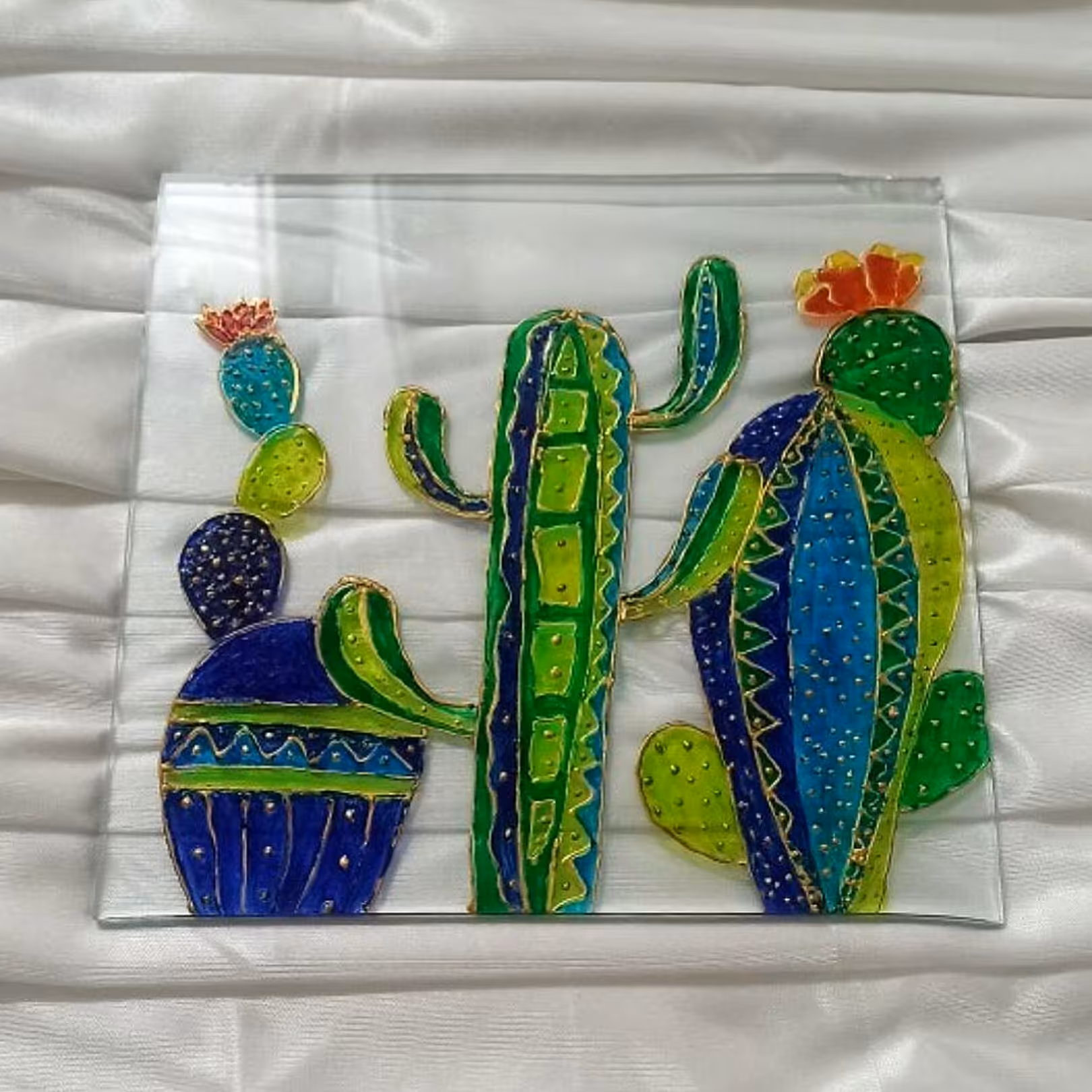 کاکتوس ویترای روی شیشه