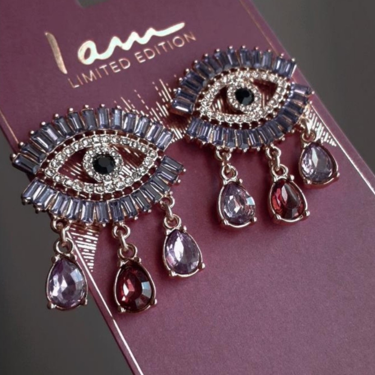 گوشواره مجلسی طرح چشم گوشواره تمام نگین گوشواره سوارسکی گوشواره سواروسکی گوشواره ضد حساسیت گوشواره مجلسی 