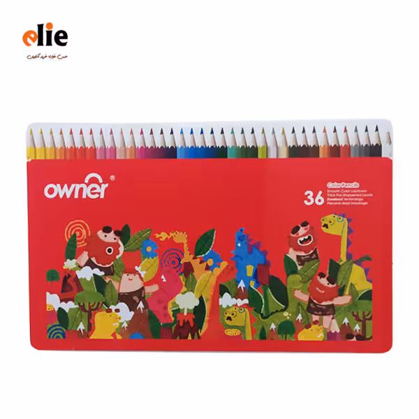 مداد رنگی 36 رنگ اونر جعبه فلزی طرح 1
