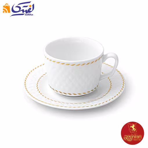 سرویس چای خوری میلانو سفید رادیانس چینی زرین 12 پارچه