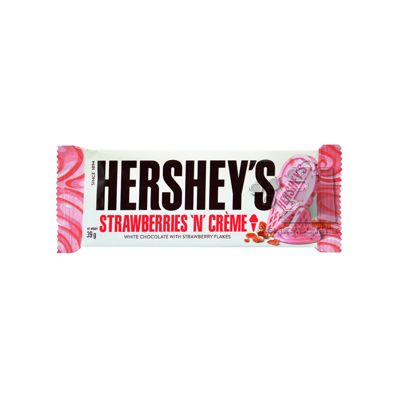 شکلات سفید با تکه های توت فرنگی 40 گرم هرشیز - hersheys