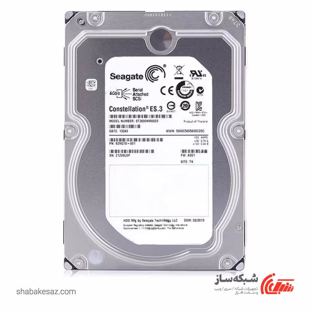 قیمت و خرید هارد سیگیت Seagate ST3000NM0023 اینترنال Constellation ES.3 با ظرفیت 3TB - شبکه ساز