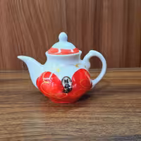 قوری زعفران شاه عباسی جنس چینی درجه یک ایرانی