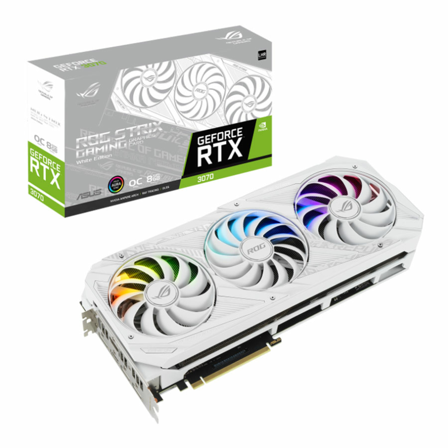 کارت گرافیک ایسوس ROG STRIX RTX3070 O8G WHITE V2