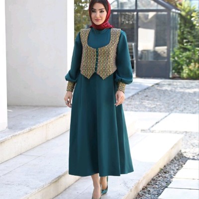کالکشن عیدپیراهن مازراتی وجلیقه تافته دلربا رنگ وسایزبپرسین