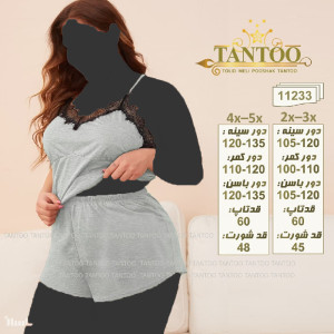 ست تاپ شورت سایز بزرگ