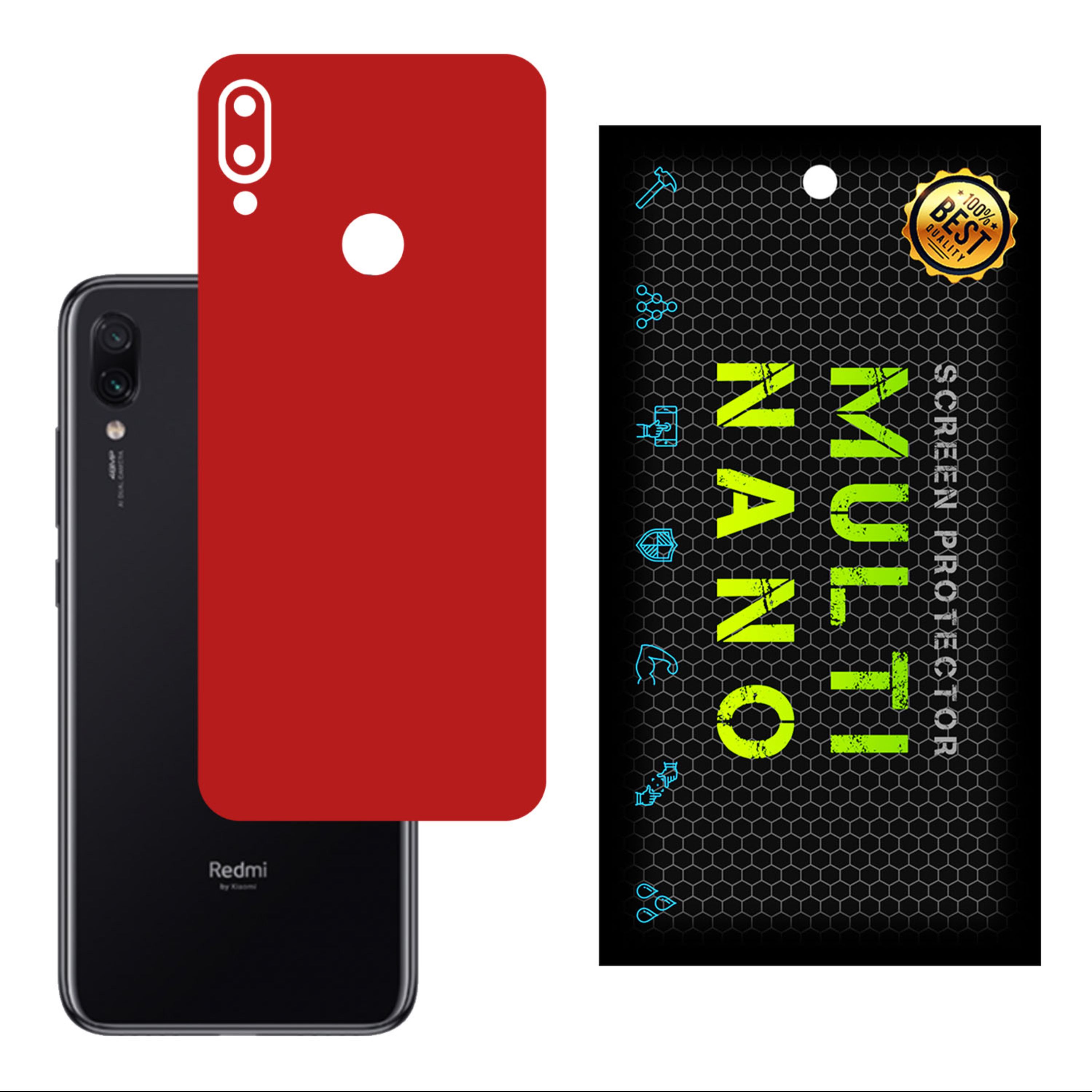 برچسب پوششی MultiNano مدل X-F1M-Red برای پشت موبایل شیامی  Redmi Note 7 Pro  