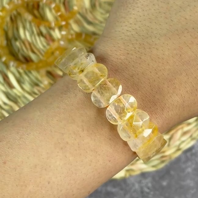 دستبند سیترین طبیعی