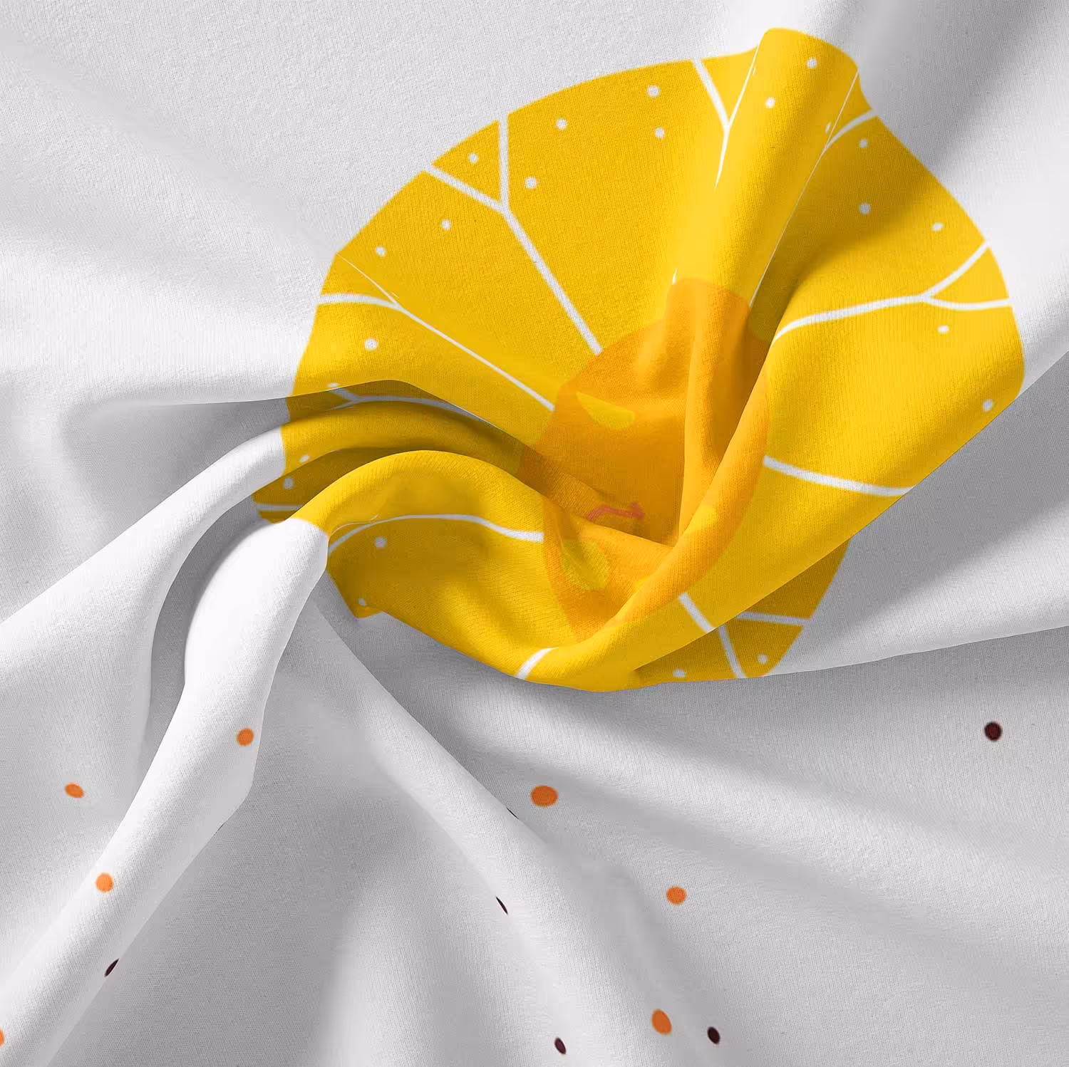 پارچه روبالشی مخمل پارچه باما طرح  خورشید  کد 5011725