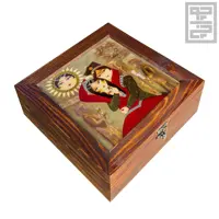 جعبه چوبی چای و دمنوش طرح خاتون