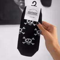 جوراب مچی جمجمه استخوان نخ پنبه فری سایز