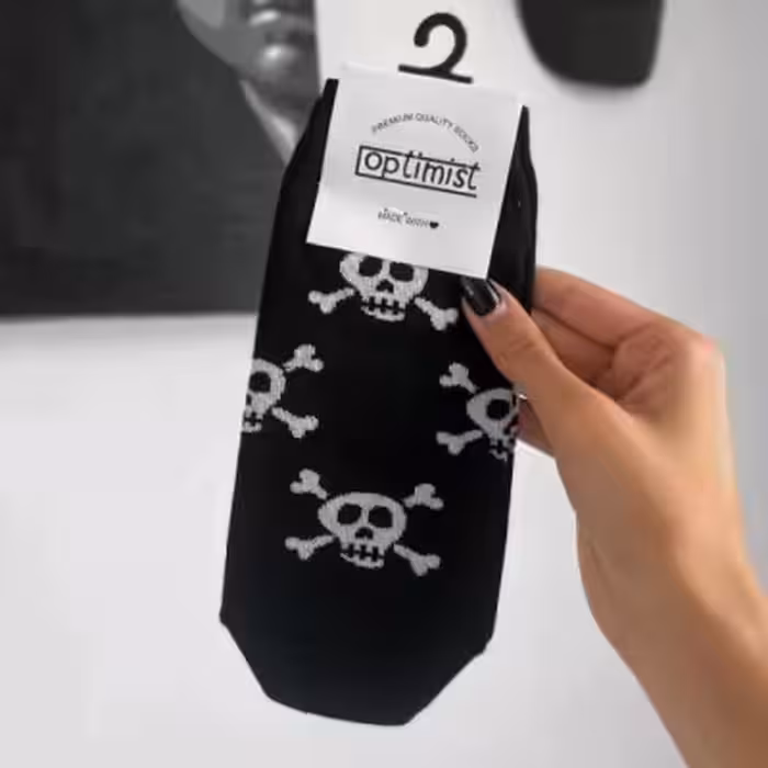 جوراب مچی جمجمه استخوان نخ پنبه فری سایز