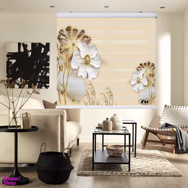 پرده زبرا زیو کد 3D1401 سایز 150x150 سانتی متر