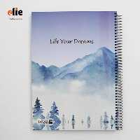 دفتر 100 برگ سیمی ایمان جلد سخت رحلی طرح 7