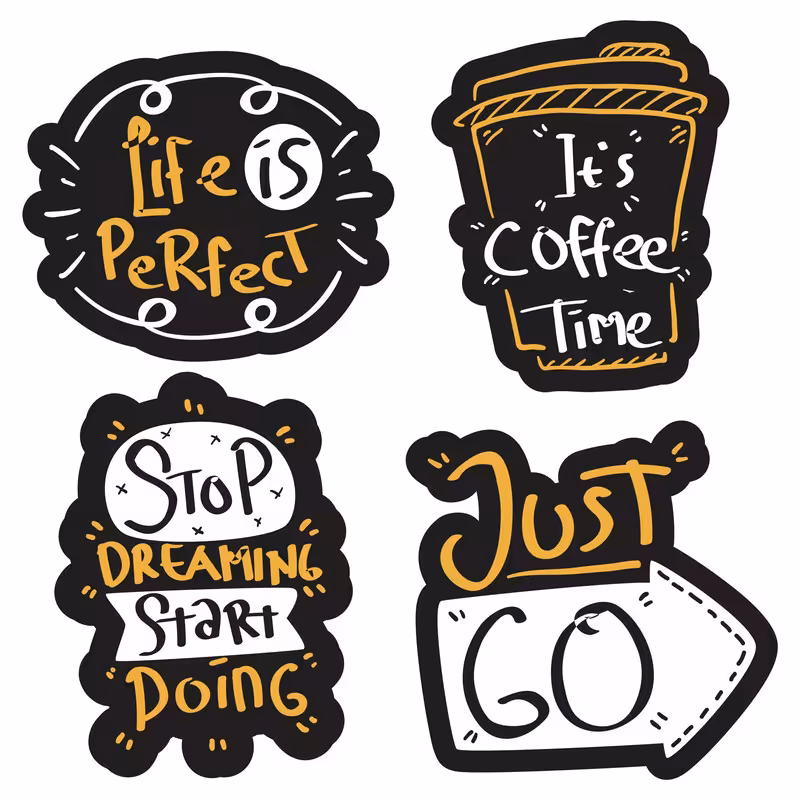 استیکر لپ تاپ مدل BSB-00118 مجموعه 4 عددی