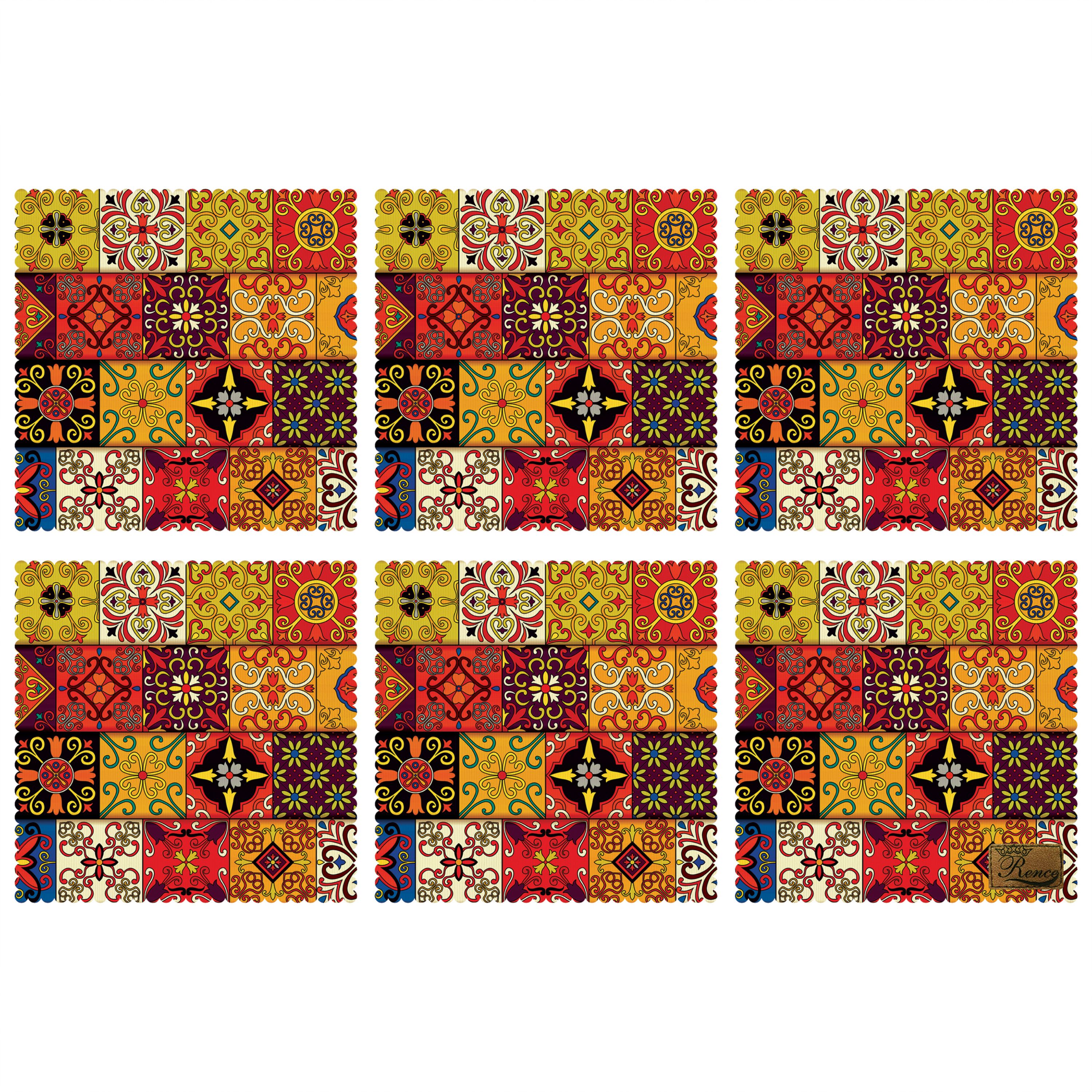 زیر بشقابی مربعی پارچه مخمل سایز 30 در 30 مدل U1-541 شرکت رنس