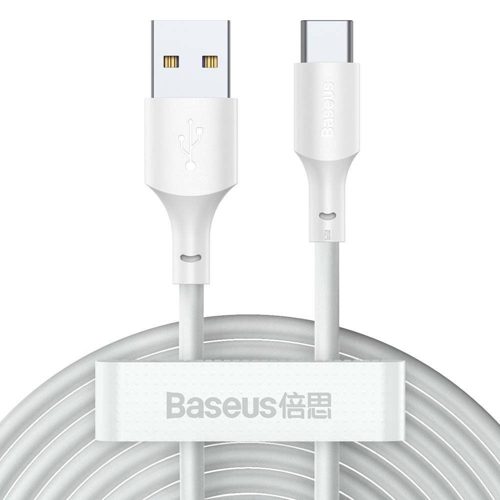 پک دو عددی کابل USB به تایپ سی Baseus Simple Wisdom USB To Type-C Charging Data Cable