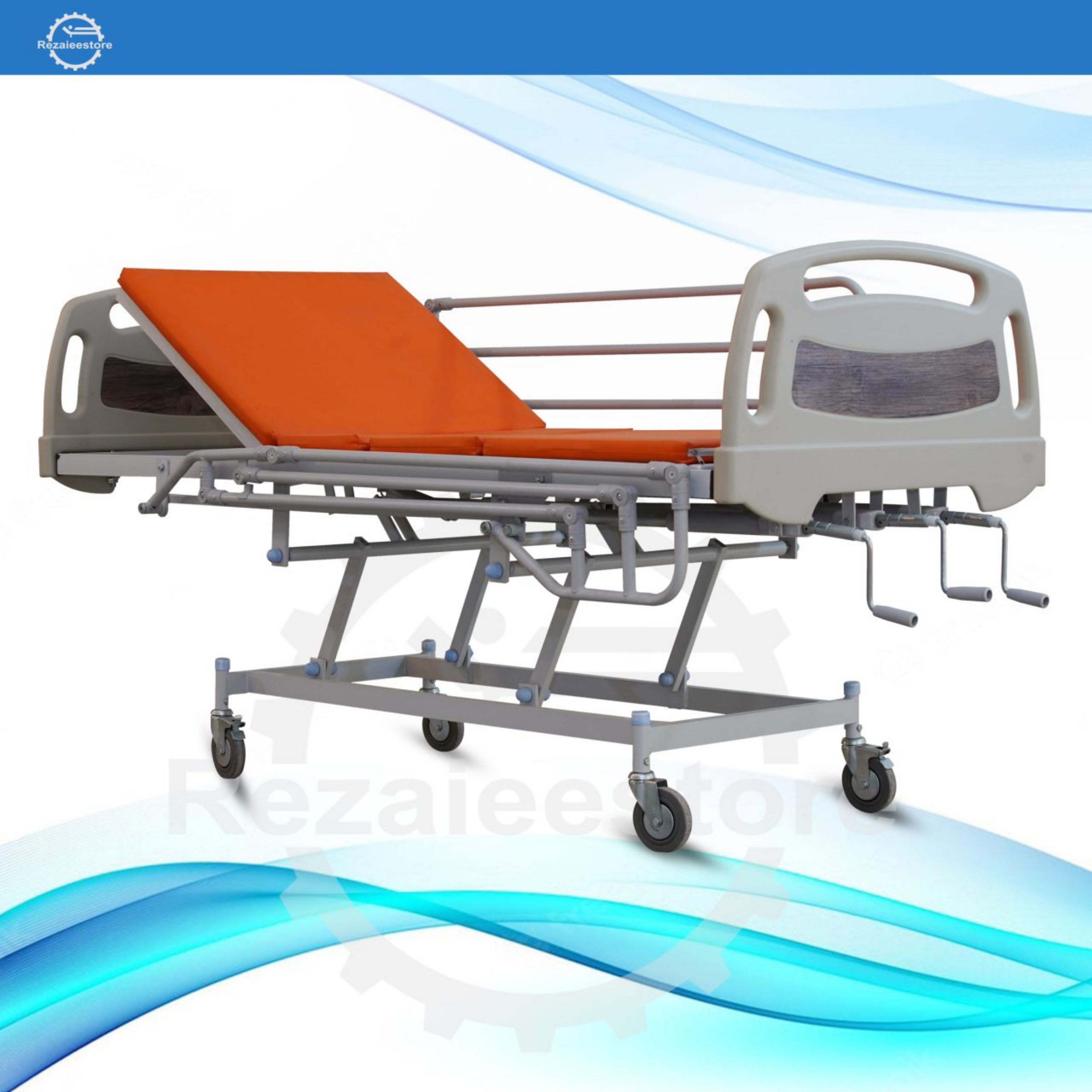 تخت سه شکن تنطیم ارتفاع رویه فایبرگلاس