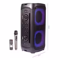 اسپیکر بی سیم قابل حمل هیسکا مدل Party Box 1008 همراه میکروفن و کنترل