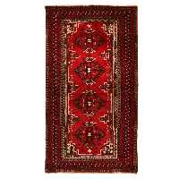 فرش قدیمی دستباف دو متری مدل ترکمن کد 4101129