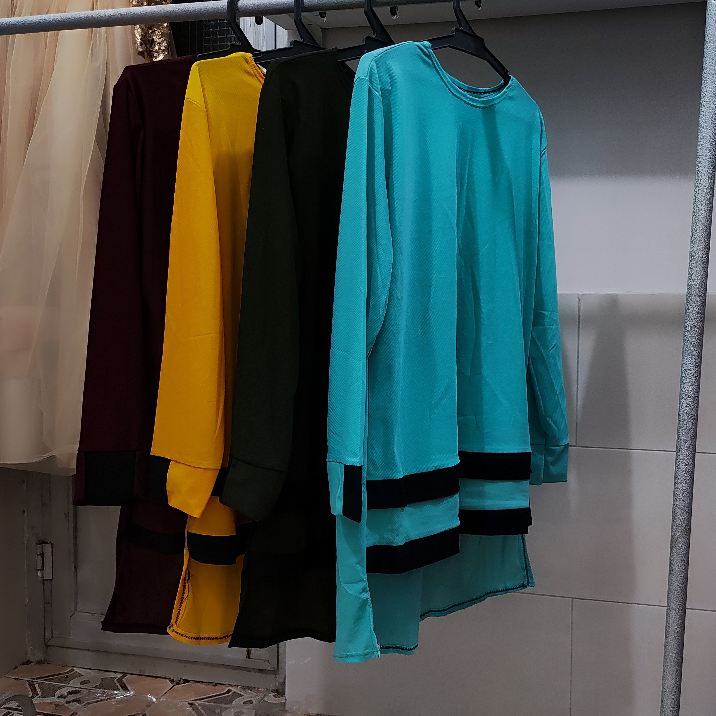 ست تونیک شلوار راحتی،سوزنی کش دار