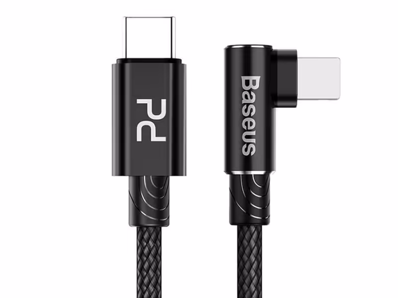 کابل شارژ سریع تایپ سی به لایتنینگ سریع بیسوس Baseus MVP Elbow PD Flash Charge Cable 2M