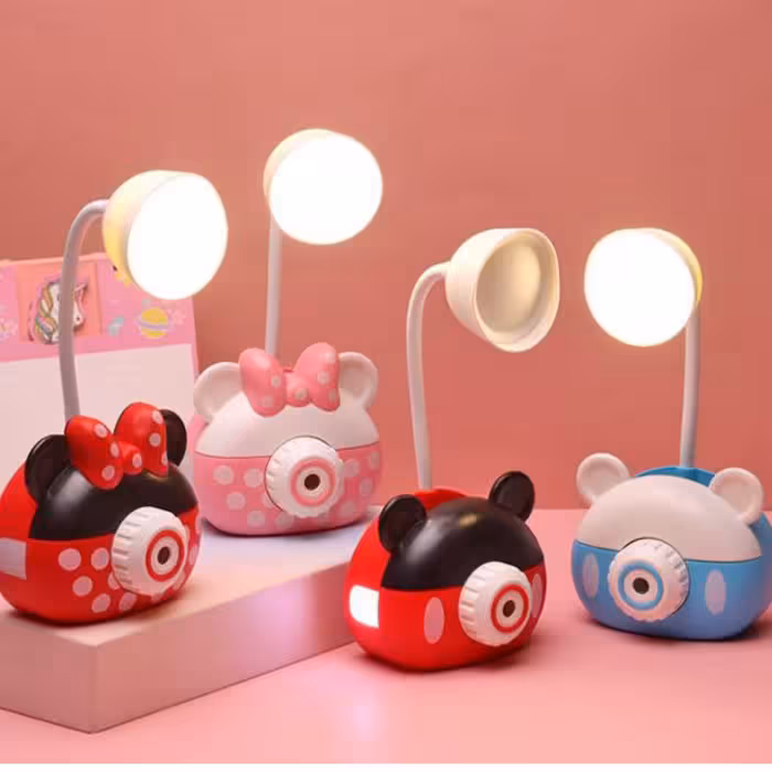 چراغ مطالعه شارژی میکی موس ( رنگ صورتی موجوده )